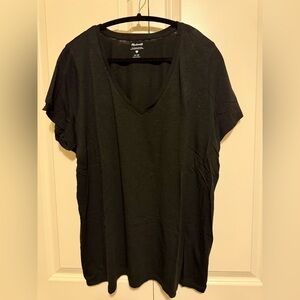 Madewell Black V-Neck Tee